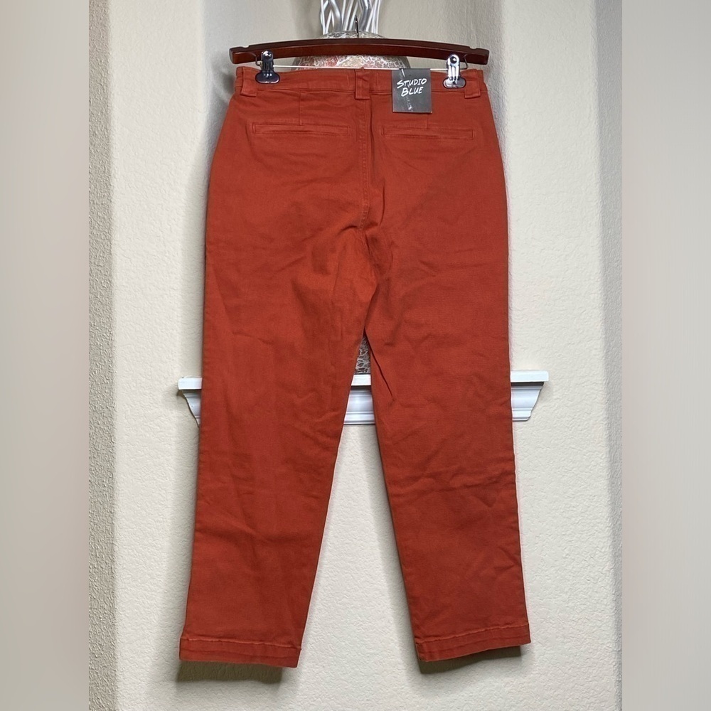 Studio Blue Women’s Burnt Orange High-rise Pants Size 30 - Picture 4 of 6
